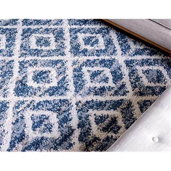 NEW Blue/Beige Area Runner Rug - Picture 4 of 6